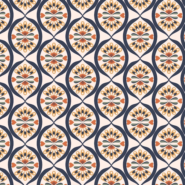 Hand drawn retro renew pattern