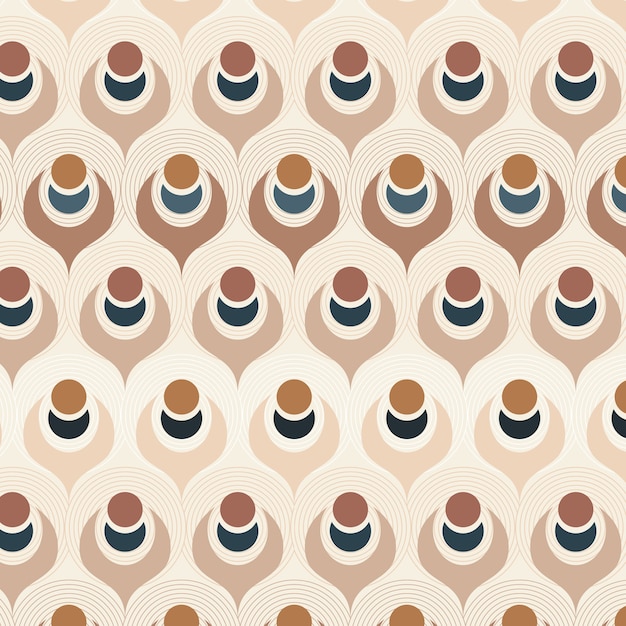 Free Vector hand drawn retro renew pattern