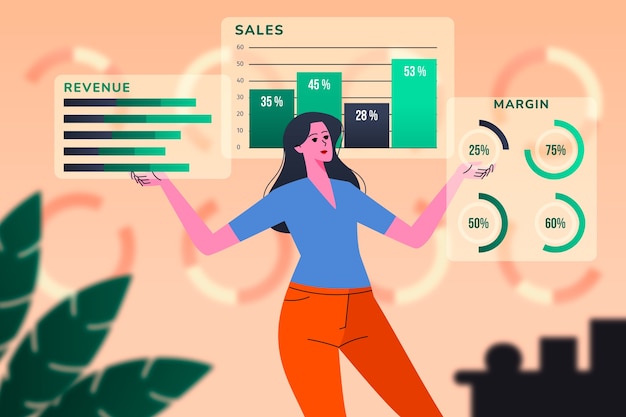 Free Vector hand drawn revenue operations illustration