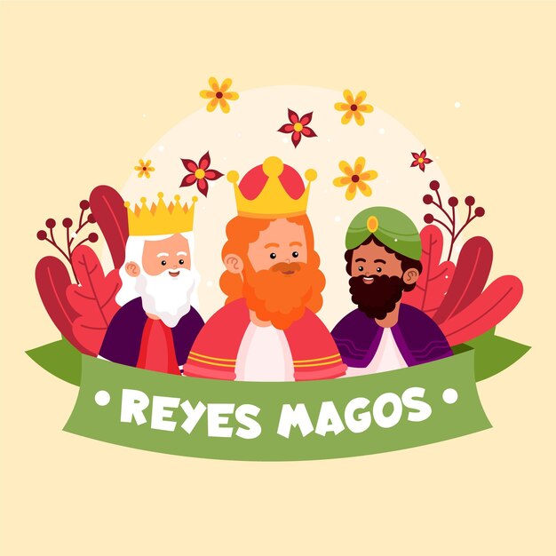 Hand drawn reyes magos