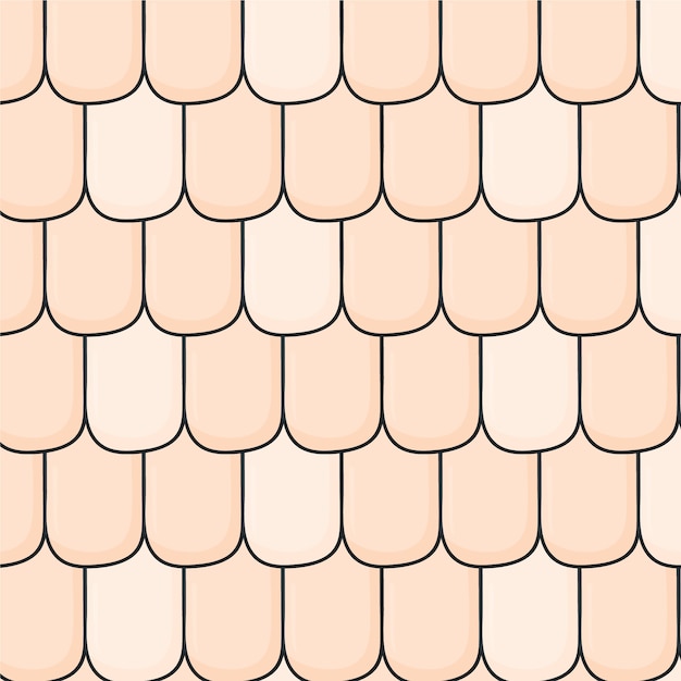 Hand drawn roof tile pattern design