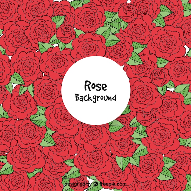 Free Vector hand drawn roses background