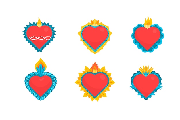 Free Vector hand drawn of sacred heart