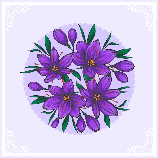 Free Vector hand drawn saffron illustration