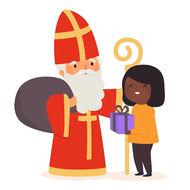 Free vector hand drawn saint nicholas day concept