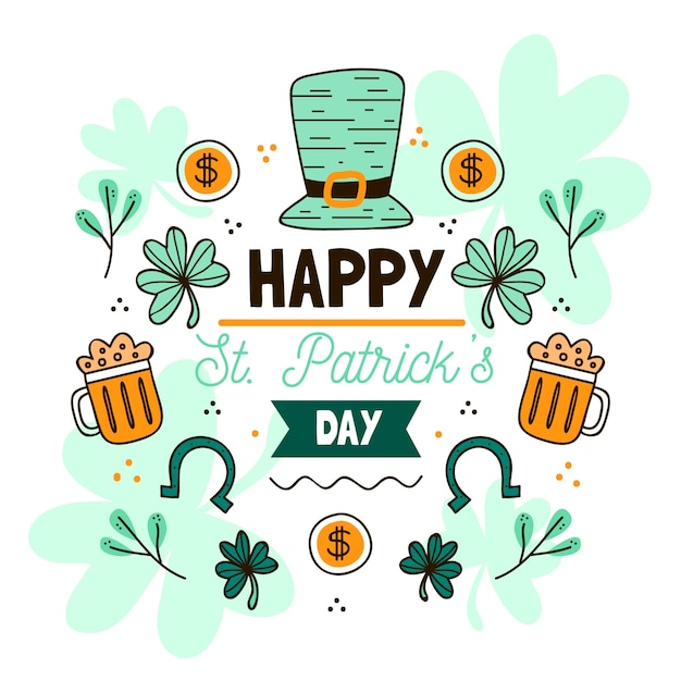 Free Vector hand drawn saint patrick's day