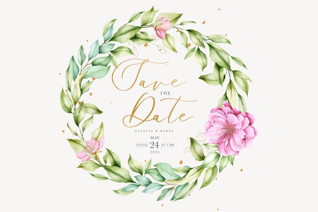 Free Vector hand drawn sakura wreath design