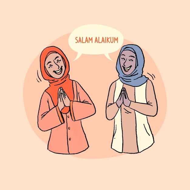 Free Vector hand drawn salam illustration