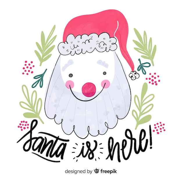 Hand Drawn Santa Claus Background