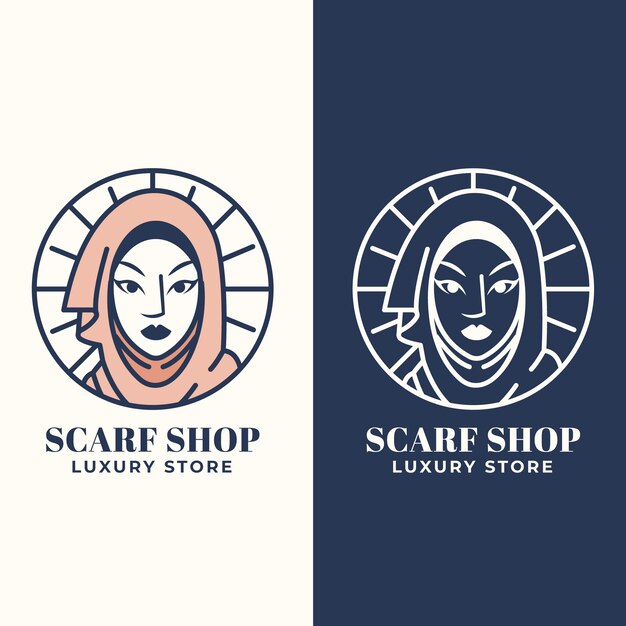 Hand drawn scarf design logo