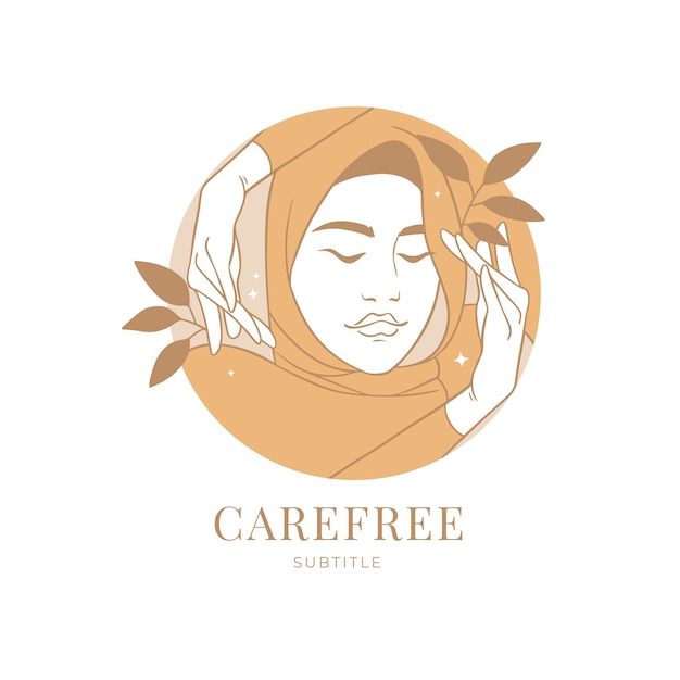 Hand drawn scarf logo design