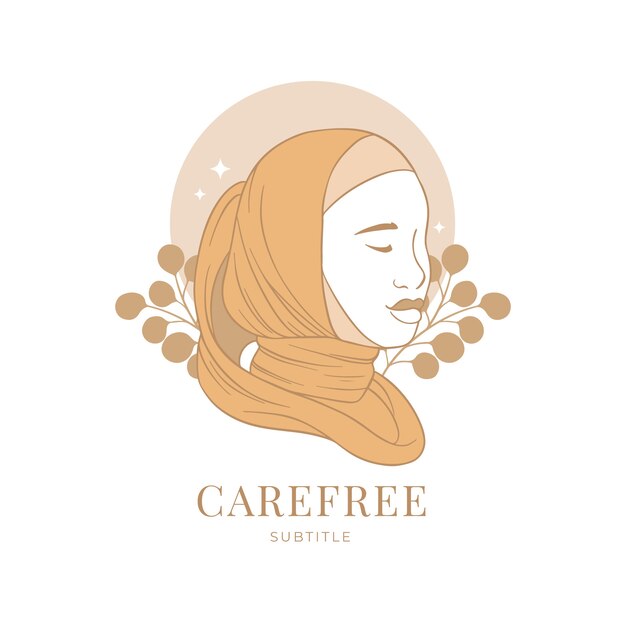 Hand drawn scarf logo design