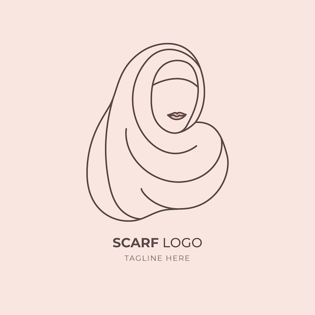 Hand drawn scarf logo design