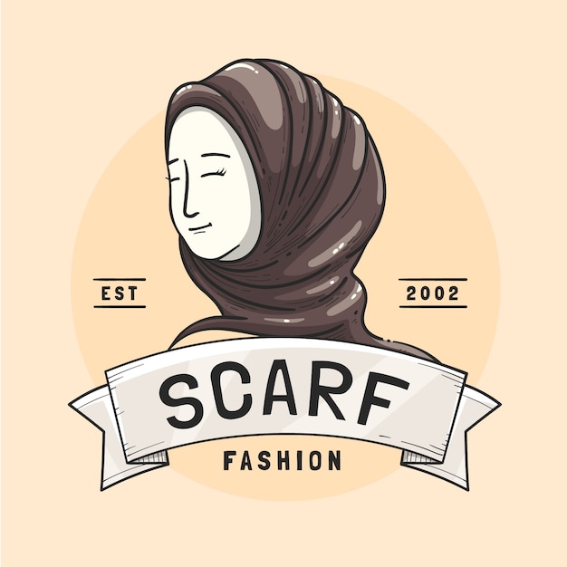 Free Vector hand drawn scarf logo design