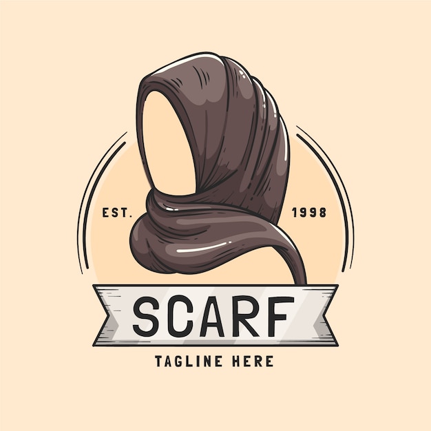 Free Vector hand drawn scarf logo design