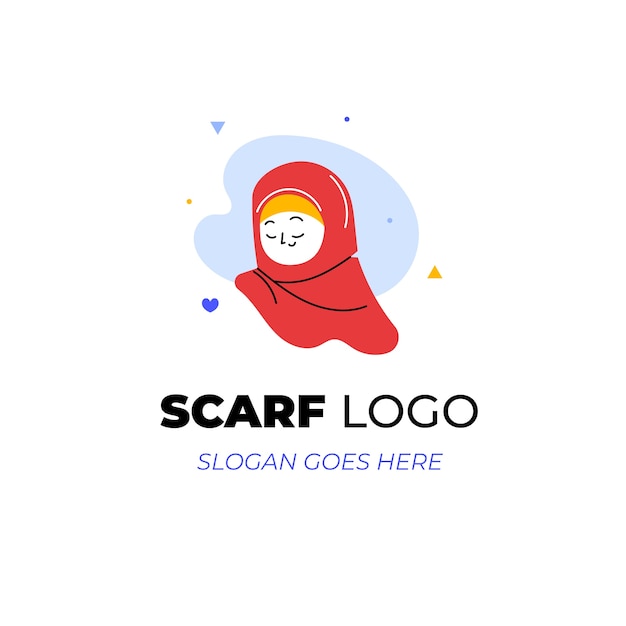 Hand drawn scarf logo design