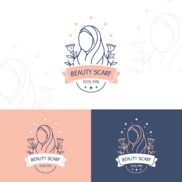 Hand drawn scarf logo design