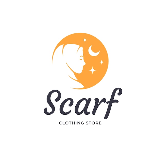 Hand drawn scarf logo design