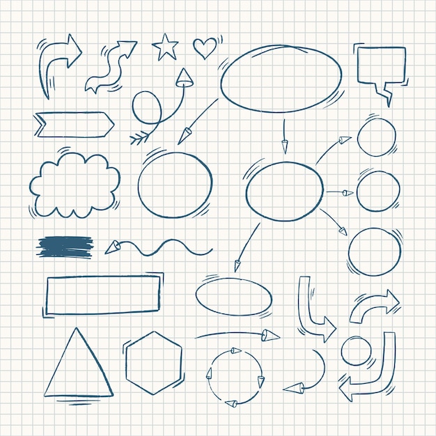 Hand drawn school infographic elements