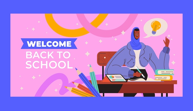 Hand drawn school template