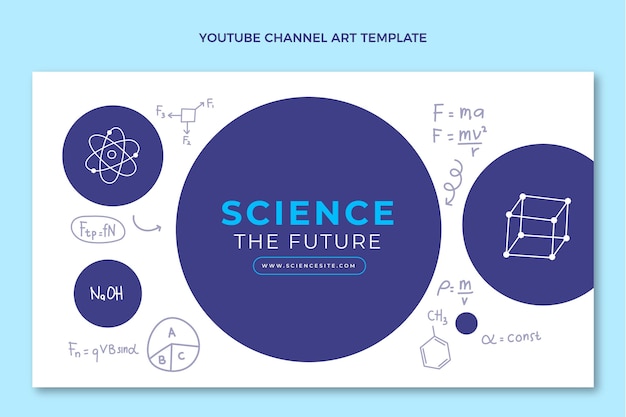 Free Vector hand drawn science youtube channel