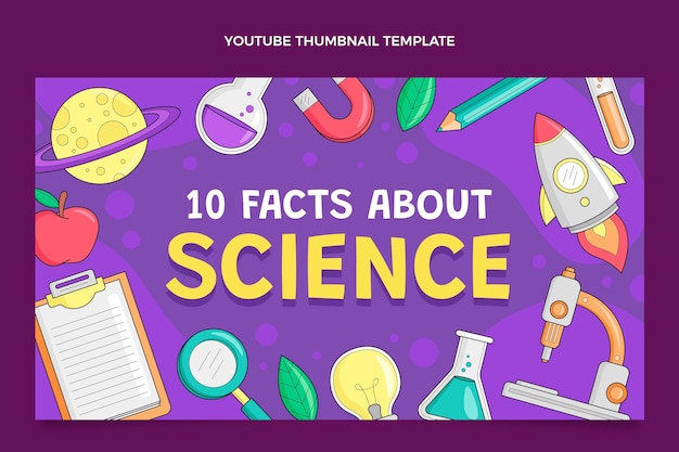 Hand drawn science youtube thumbnail