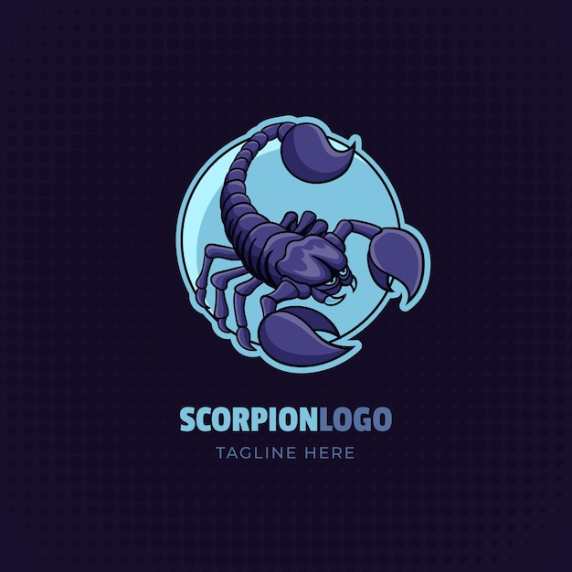 Free Vector hand drawn scorpion logo