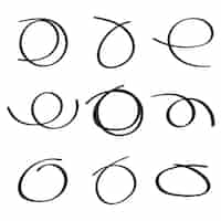 Free vector hand drawn scribble circles