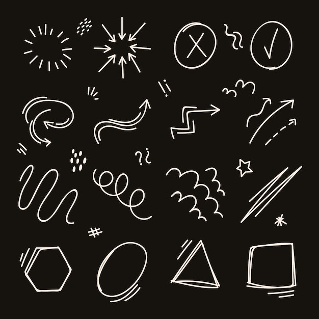 Free Vector hand drawn scribble element