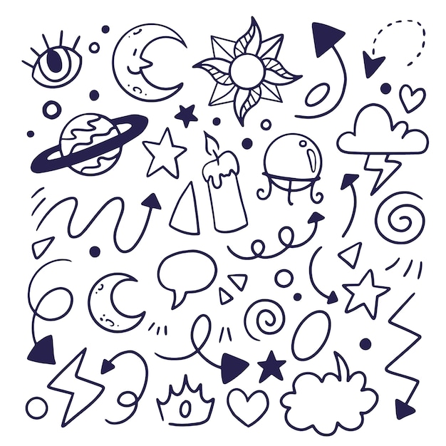 Free Vector hand drawn scribble element