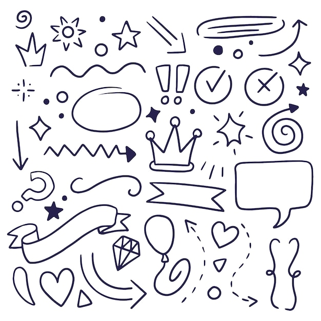 Free Vector hand drawn scribble element