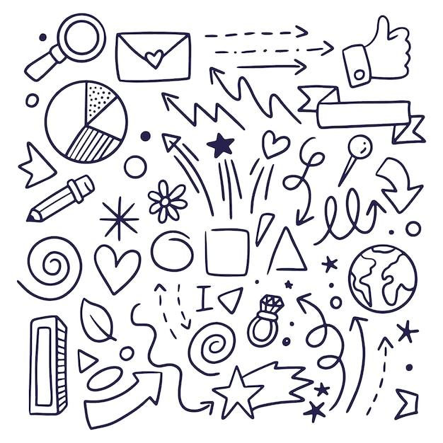 Free vector hand drawn scribble element