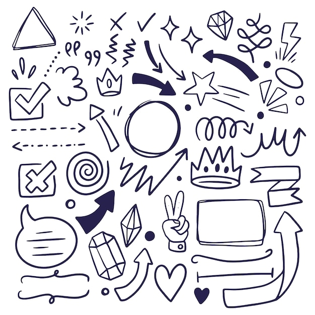 Free Vector hand drawn scribble element