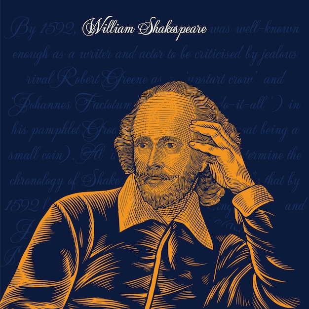 Free Vector hand drawn shakespeare illustration