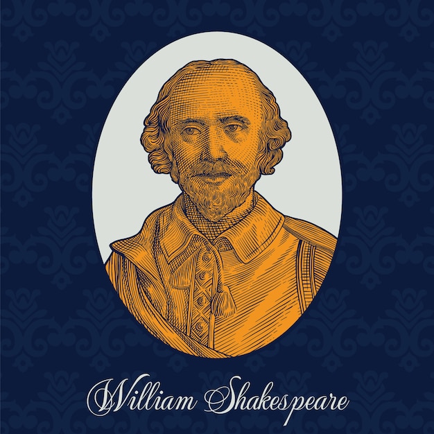 Free Vector hand drawn shakespeare illustration