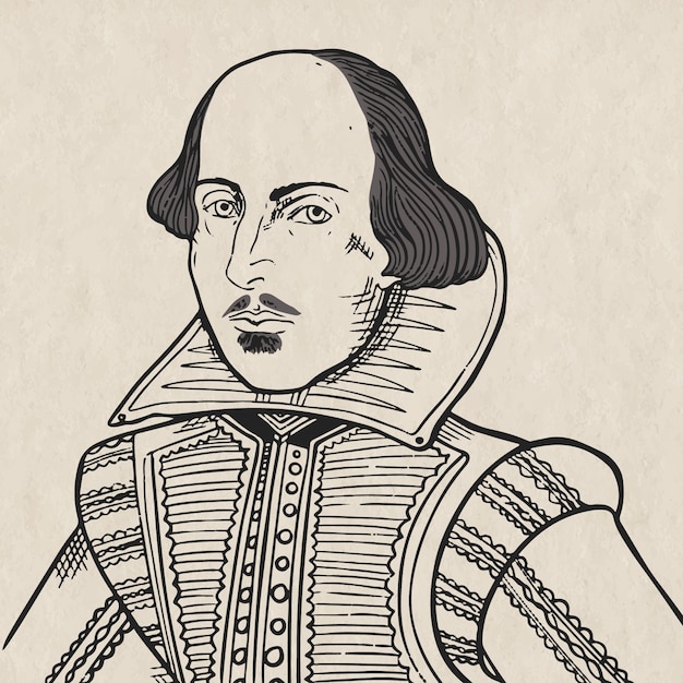 Free Vector hand drawn shakespeare illustration