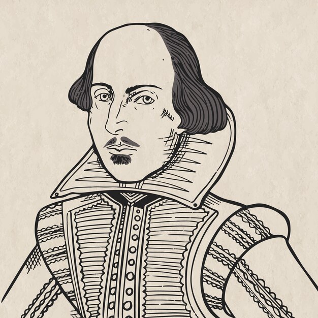 Hand drawn shakespeare illustration