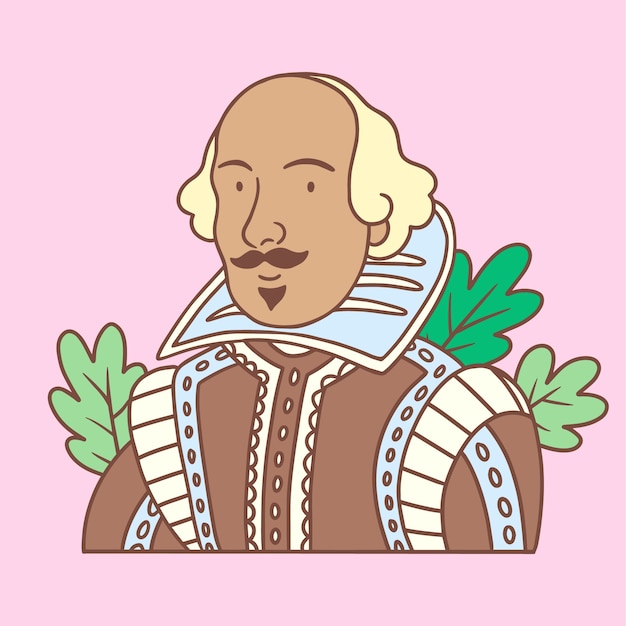 Free vector hand drawn shakespeare illustration