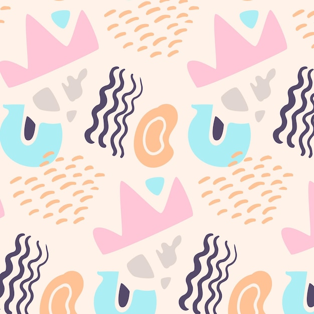 Free vector hand drawn shapes pattern