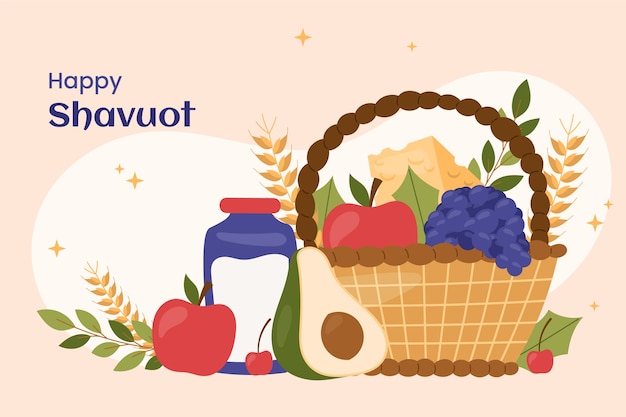 Hand drawn shavuot background