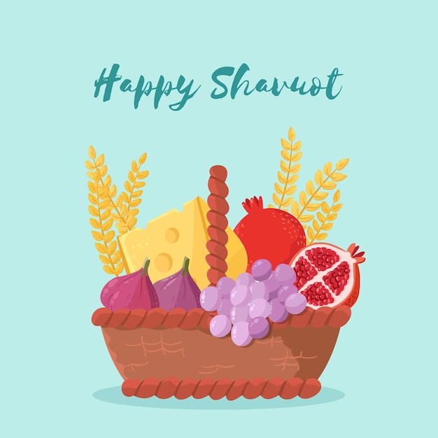 Free vector hand drawn shavuot illustration