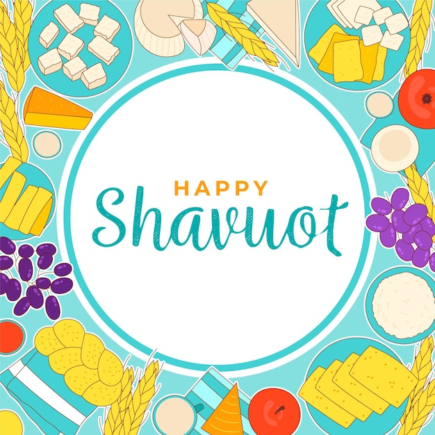 Free Vector hand drawn shavuot illustration