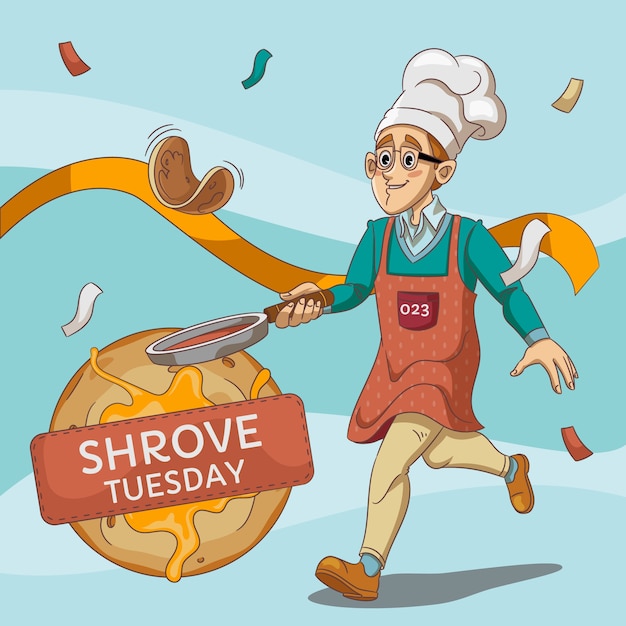 Free Vector hand drawn shrove tuesday illustration