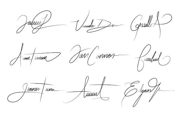 Hand drawn signature element