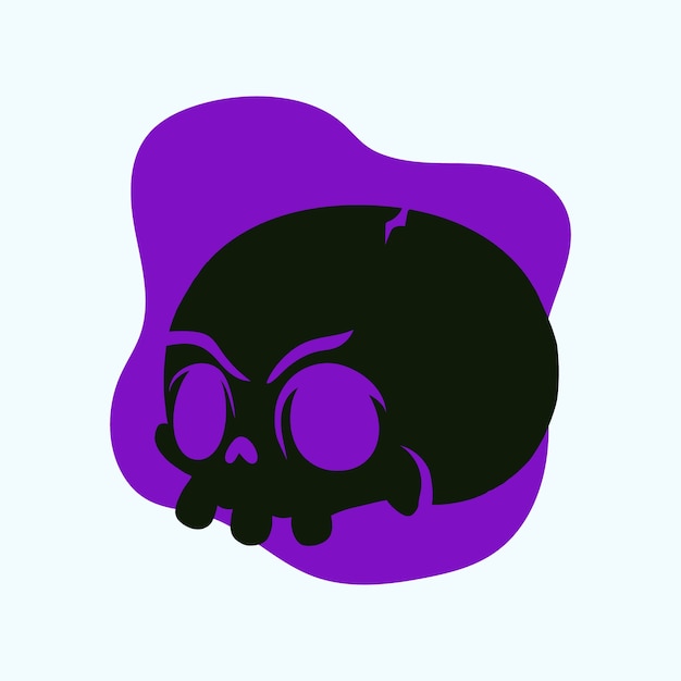 Free vector hand drawn skull silhouette illustration