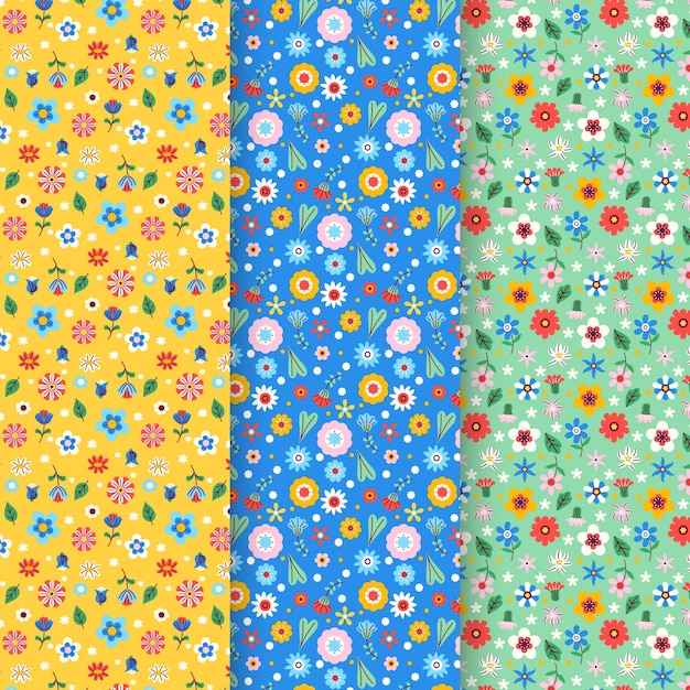 Hand drawn small flowers pattern design