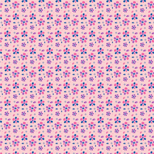 Hand drawn small flowers pattern design