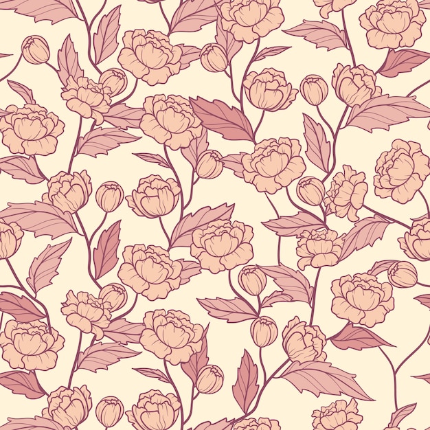 Hand drawn small flowers pattern design