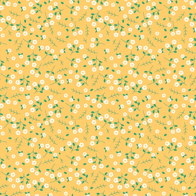 Hand drawn small flowers pattern