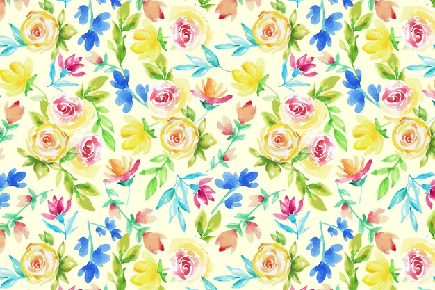 Hand drawn small flowers pattern